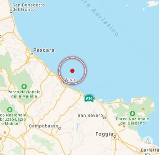 Terremoto Molise e Abruzzo, scossa di magnitudo 3.0