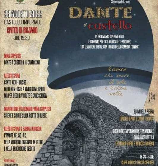 Dante a castello Civita di Bojano Visioni sotto le stelle Molise Noblesse Il canto di Ulisse tra le antiche mura