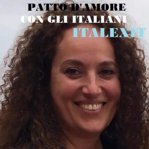 Italexit Stefania Aversa candidata al Parlamento con Un patto d' amore verso gli italiani