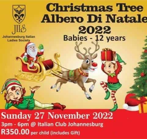 Italian Christmas Tree Johannesburg per i bambini fino a 12 anni nella città africana con le JILS Italian Ladies