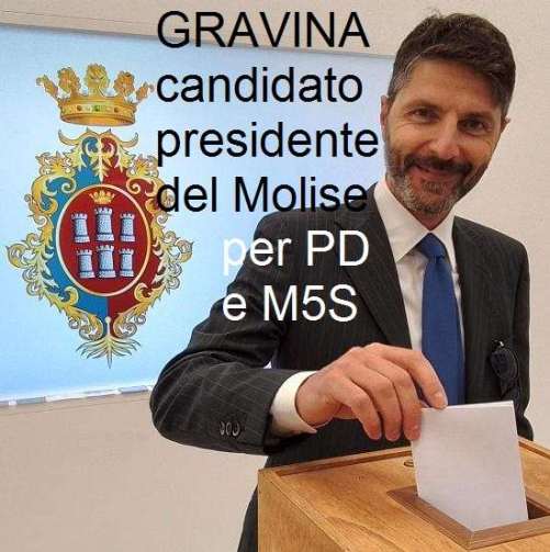 Regionali Molise Gravina candidato da Pd e M5S. Il sindaco di Campobasso presidente?
