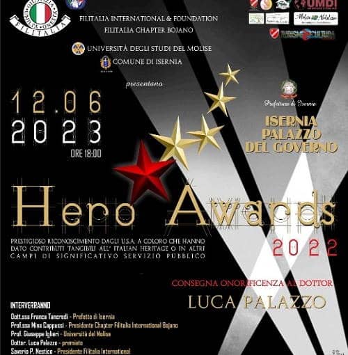 Heroes Awards in Prefettura a Isernia con Filitalia: Luca Palazzo dialoga con Mina Cappussi per Molise Noblesse