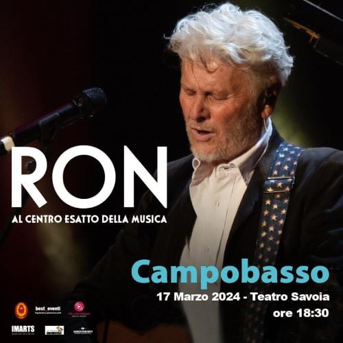 Ron a Campobasso prevendite al via. Il 17marzo al Savoia il tour “Al Centro Esatto della Musica”